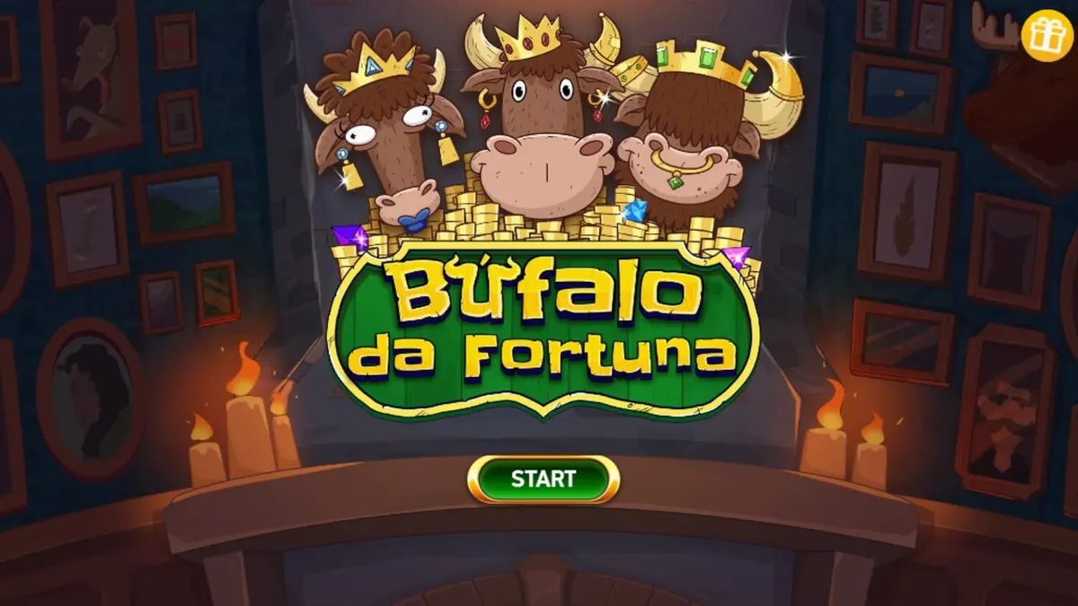 Interface do jogo Buffalo da Fortuna com tema de fronteira americana e grade 3x3